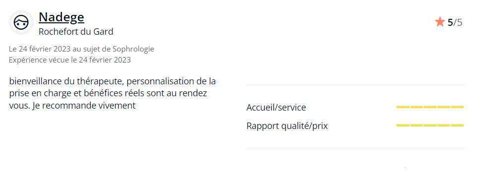 Tmoignage Satisfaction Sophrologie-lepontetfr